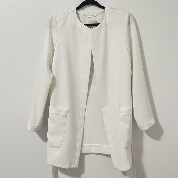 Aritzia | Little Moon Poppy Robe Open Front Jacket White Size Small - Picture 5 of 10